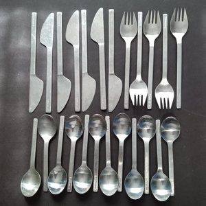 Lufthansa Airlines Set flatware silverware 12 spoons 5 forks 7 knives